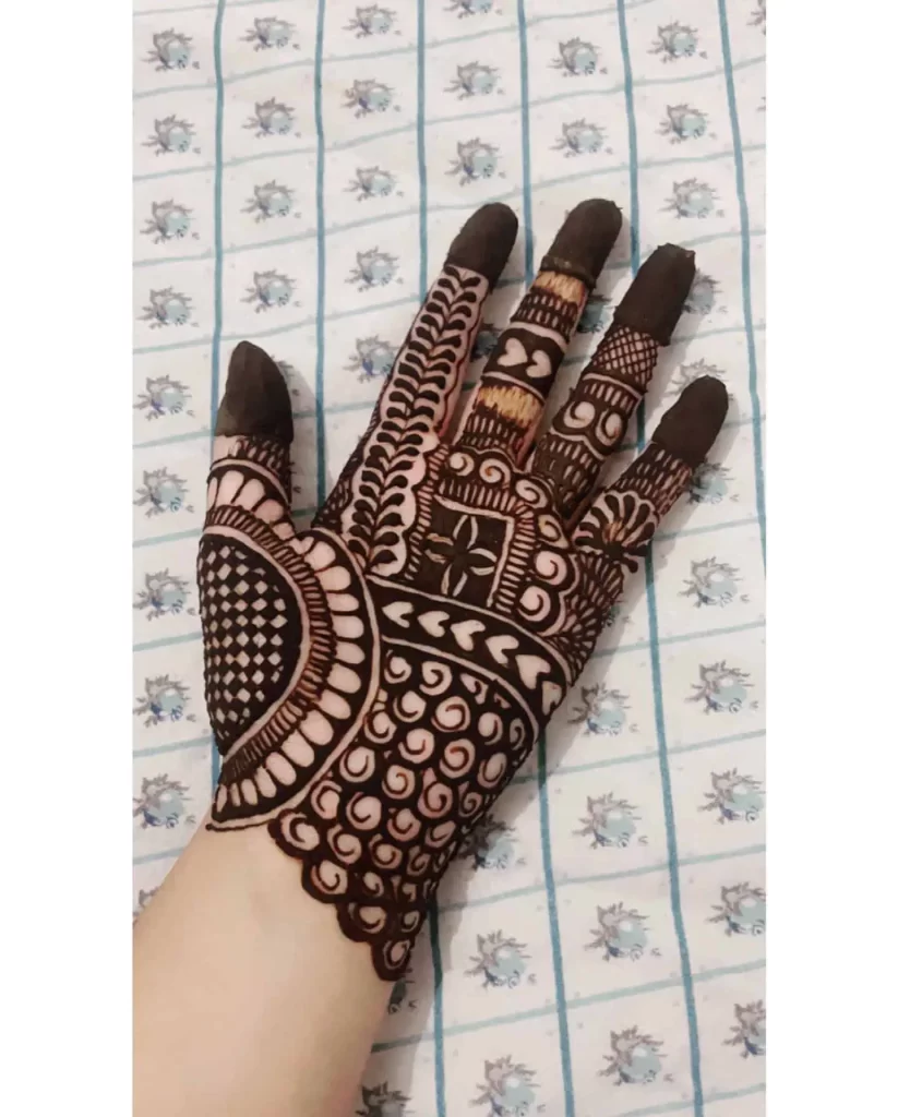 Easy Front Hand Mehndi Design