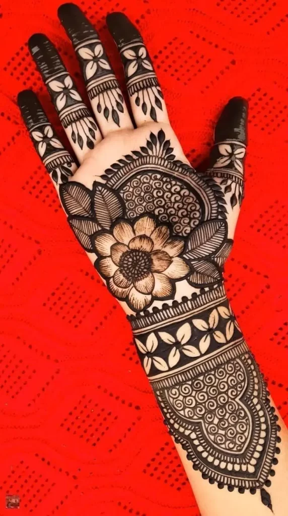 Easy Front Hand Mehndi Design