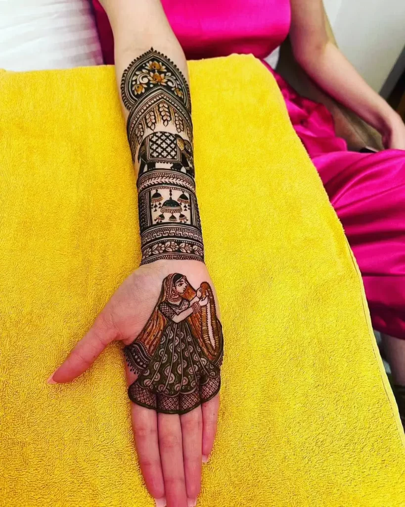 Easy Bridal Mehndi Design