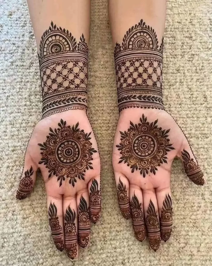 Circular Mehndi Designs for Hands