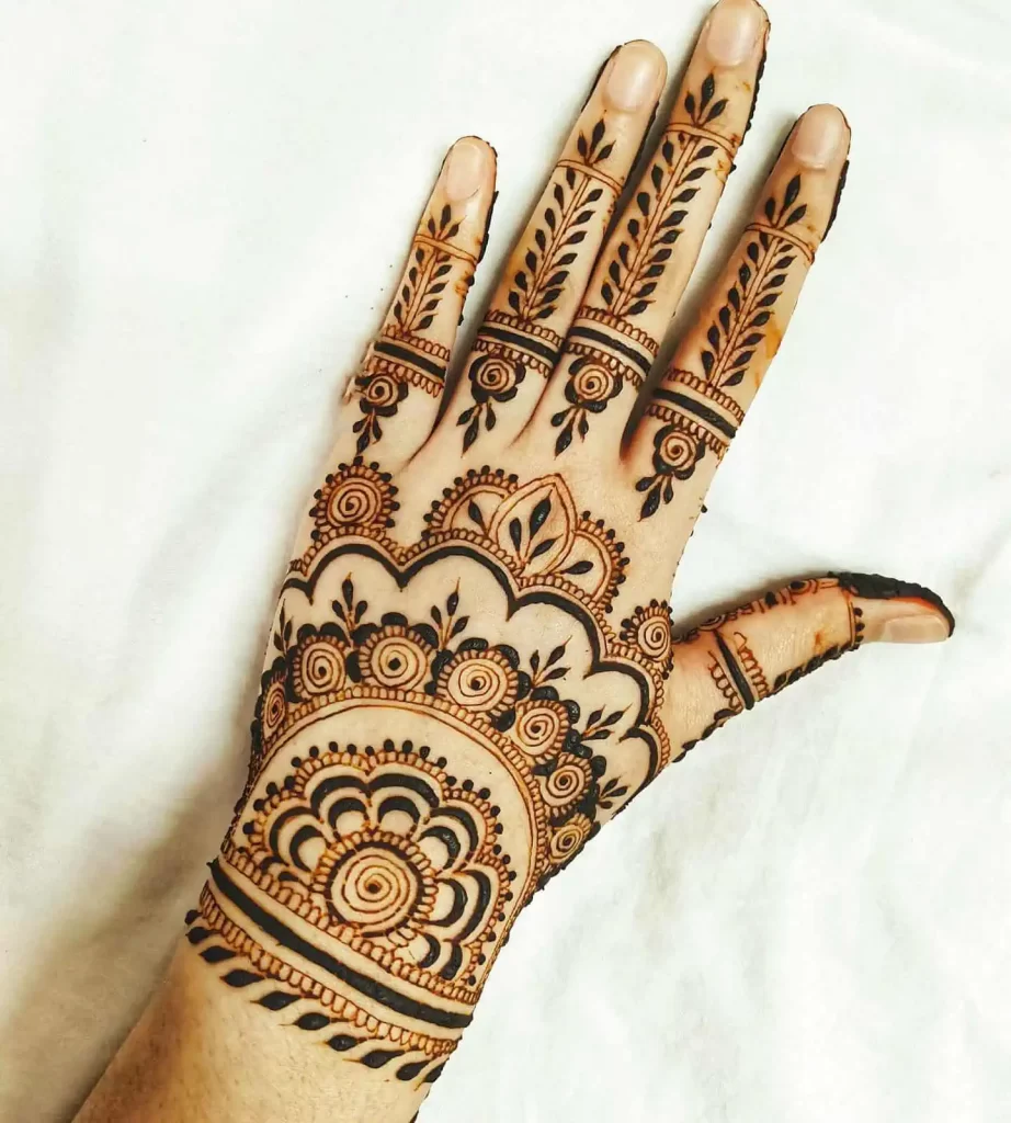 Back Hand Mehndi Designs Simple and Easy
