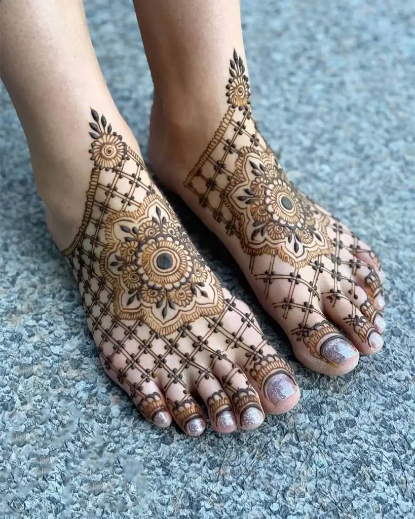 Bridal Mehndi Design for Foot