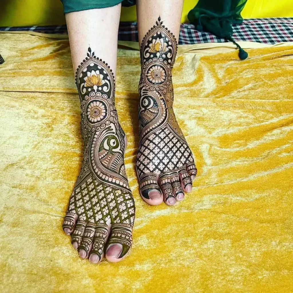 Bridal Mehndi Design for Foot