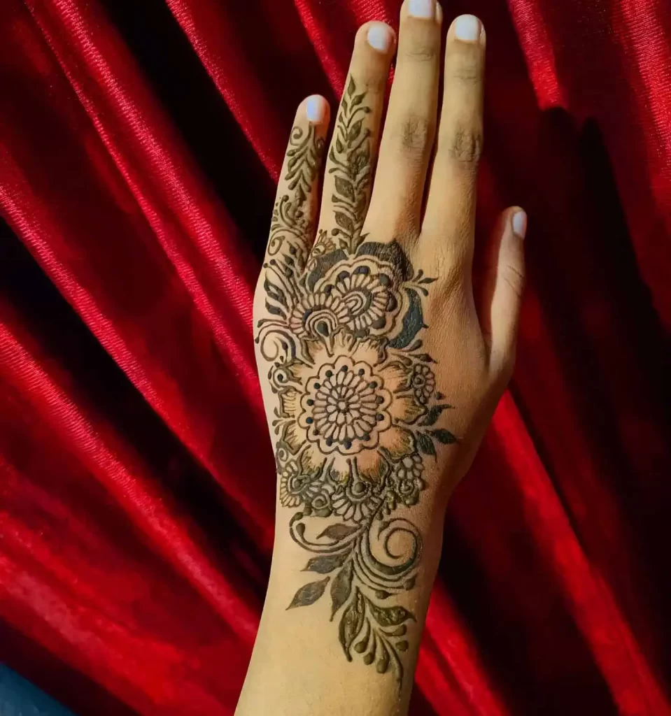 Simple Back Hand Mehndi Design