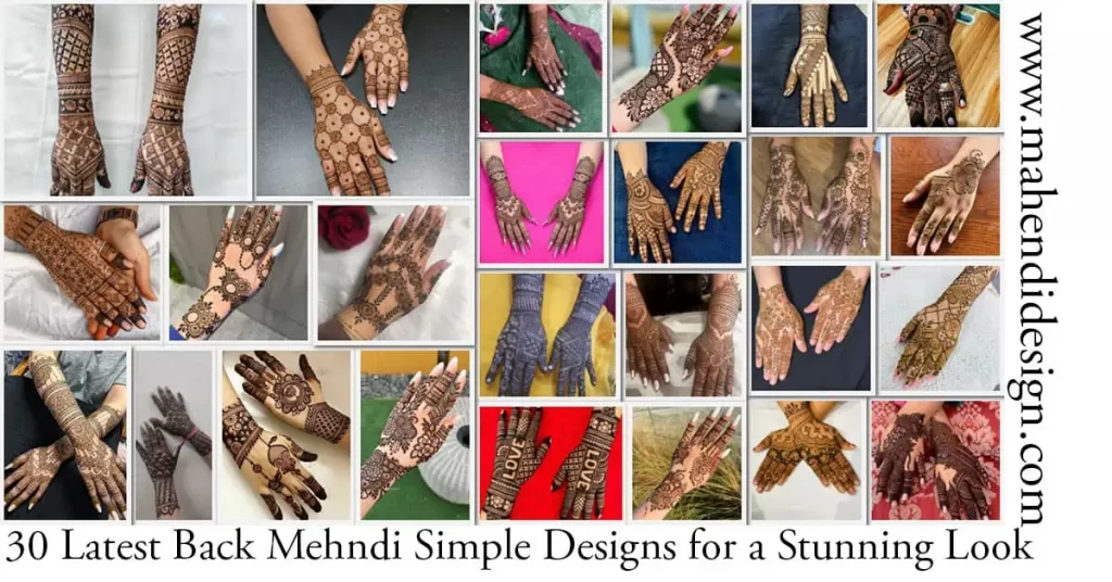  Back Mehndi Simple Designs