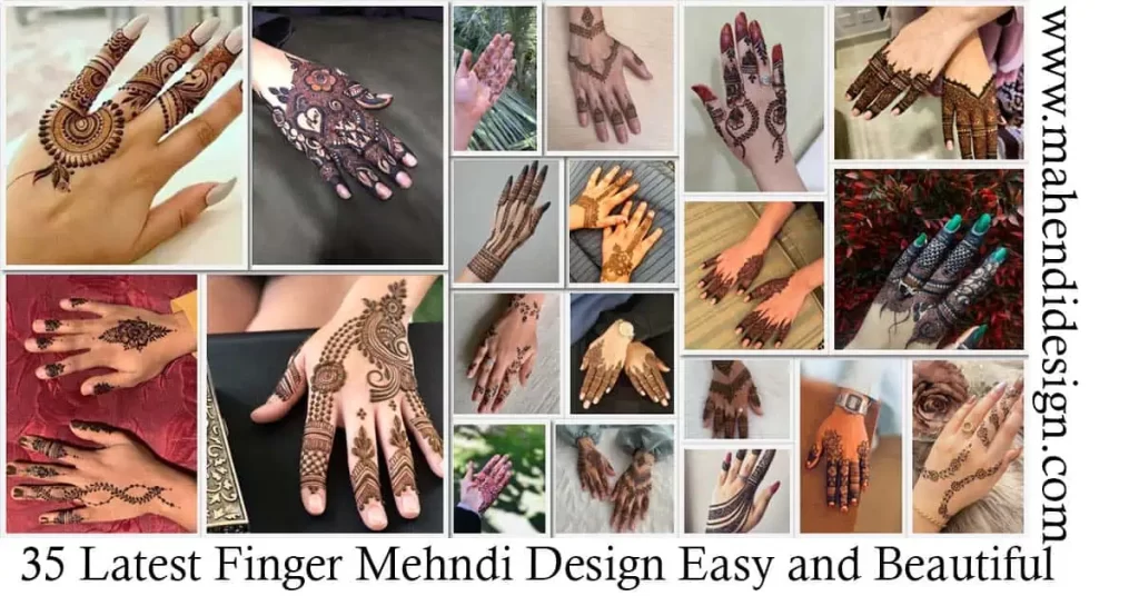 Finger Mehndi Design Easy and Beautiful 