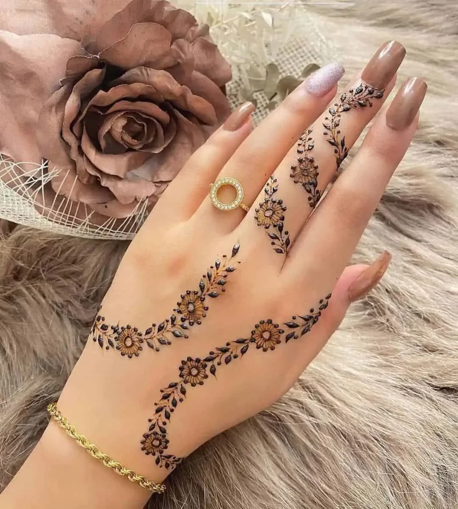 Finger Mehndi Design Easy and Beautiful 