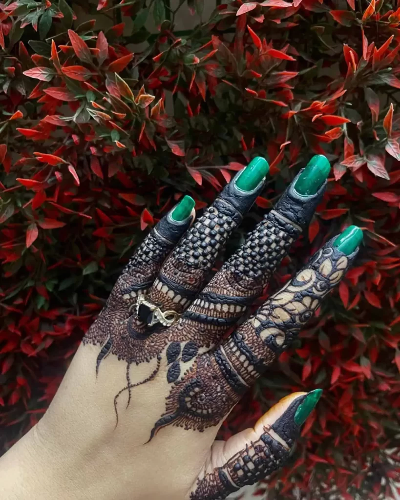 Finger Mehndi Design Easy and Beautiful 