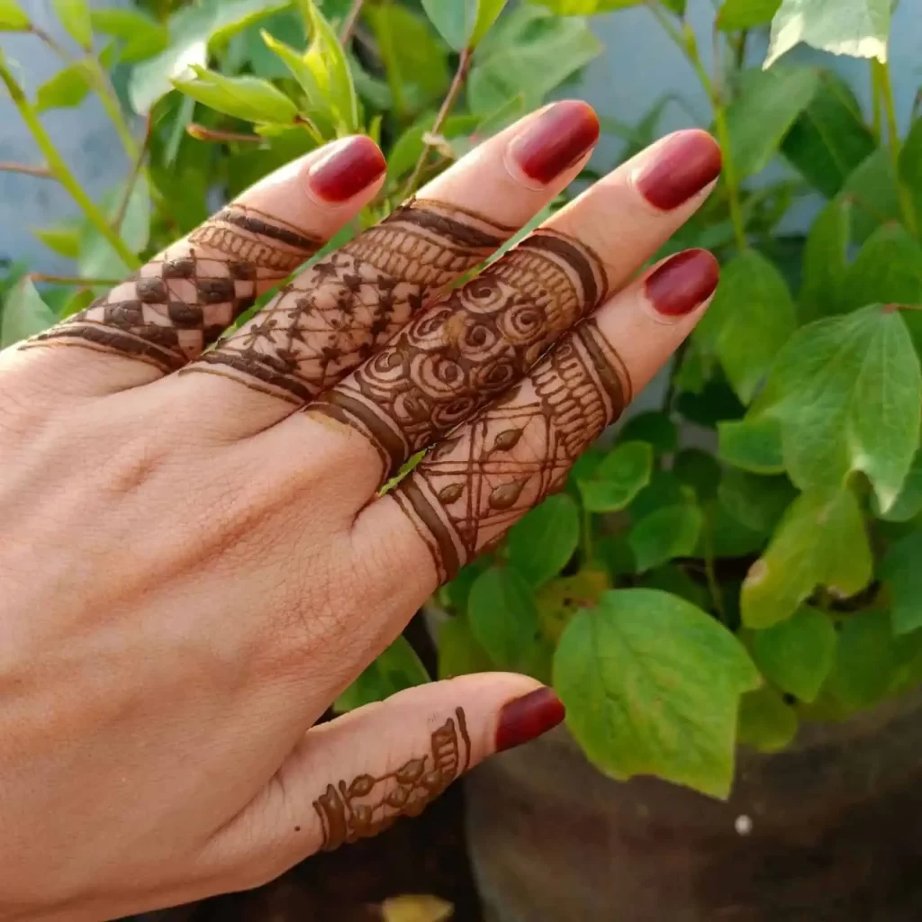 Finger Mehndi Design Easy and Beautiful 