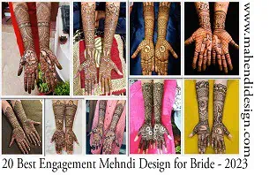 Engagement Mehndi Design for Bride