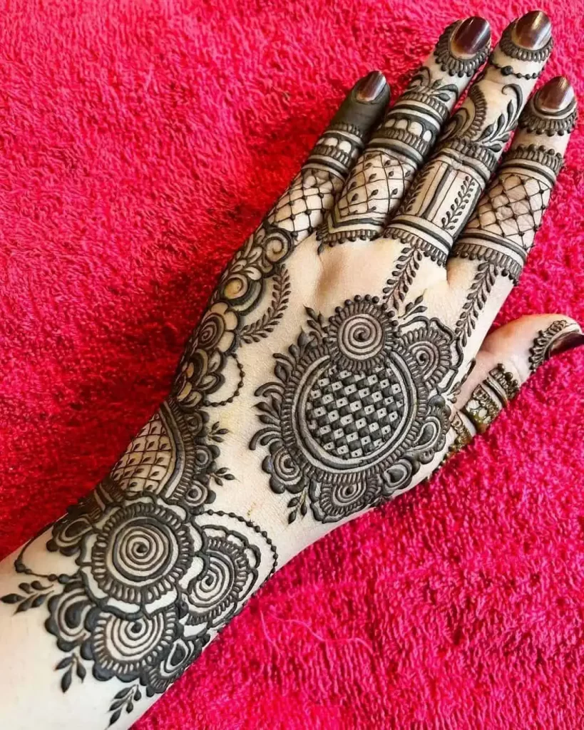 Simple Mehndi Design Back Hand Arabic