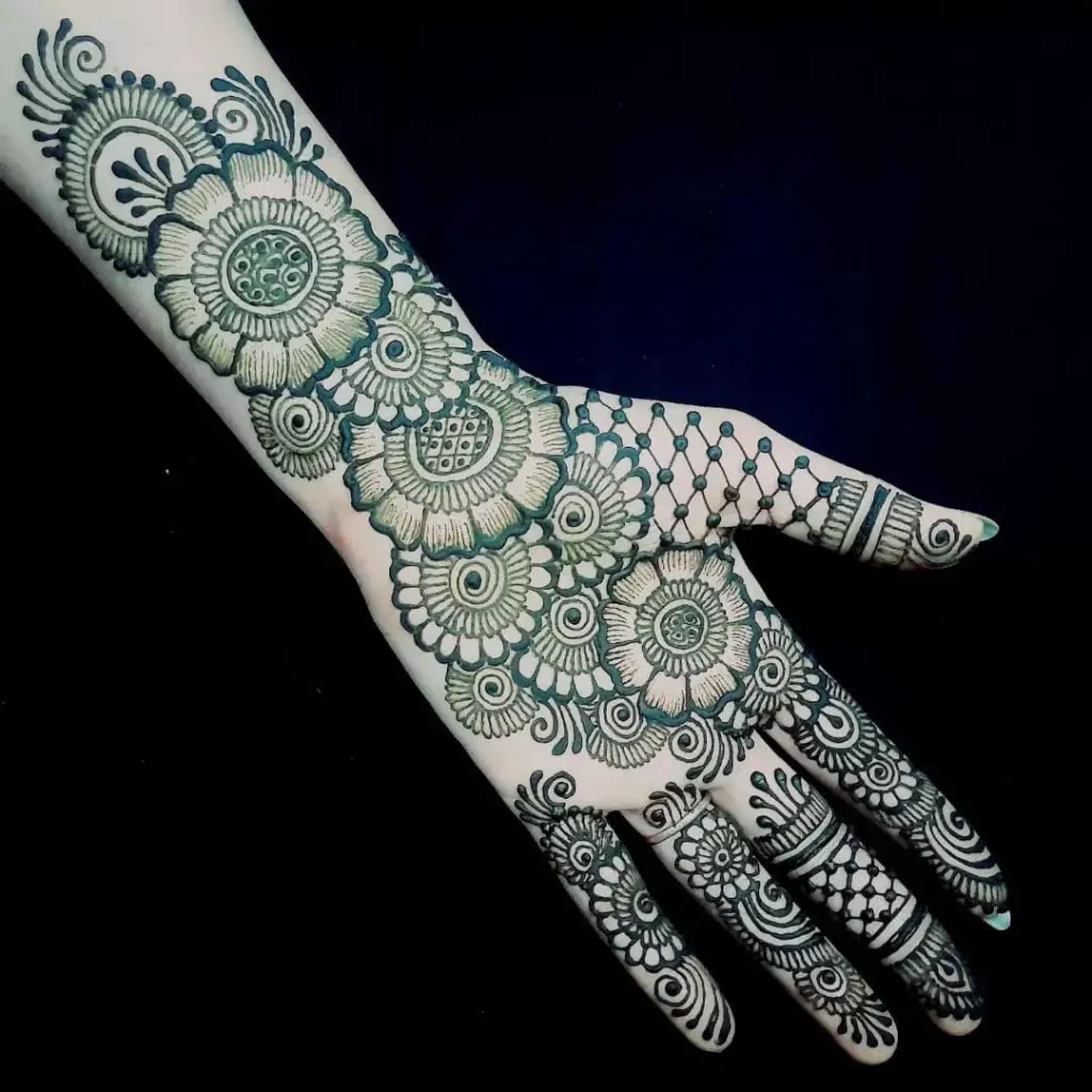 Fancy Flower Mehndi Design