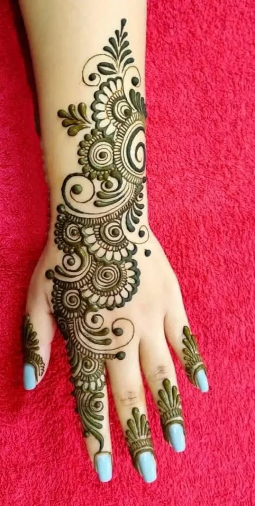 Stylish Back Hand Mehndi Designs 