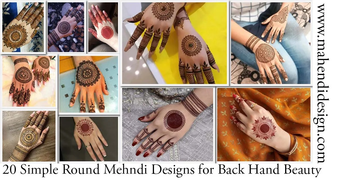 Simple Round Mehndi Designs for Back Hand