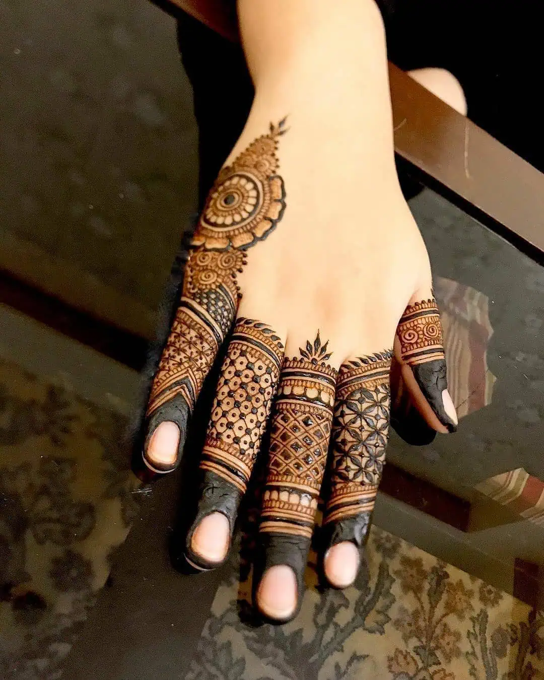 Mehndi Designs for Back Finger