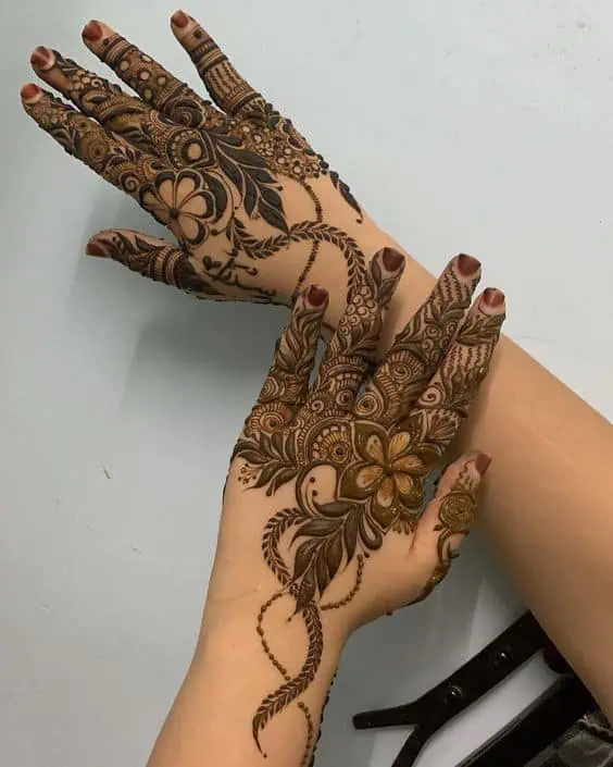 Mehndi Designs for Back Finger