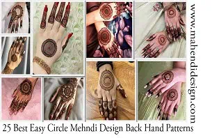 Easy Circle Mehndi Design Back Hand