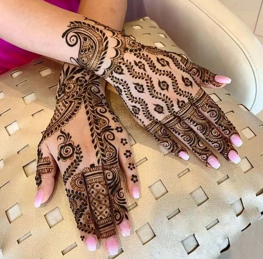 Arabic Mehndi Design for Hand