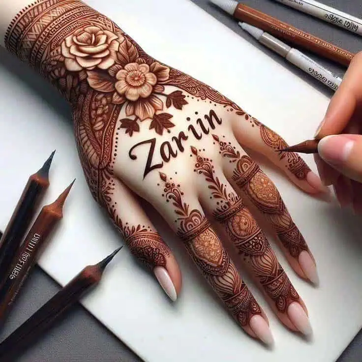 Arabic Mehndi Design for Hand