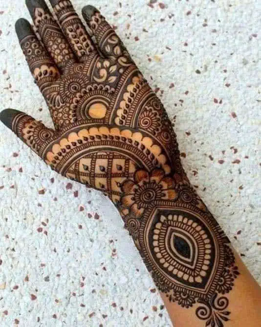 Arabic Mehndi Design for Hand