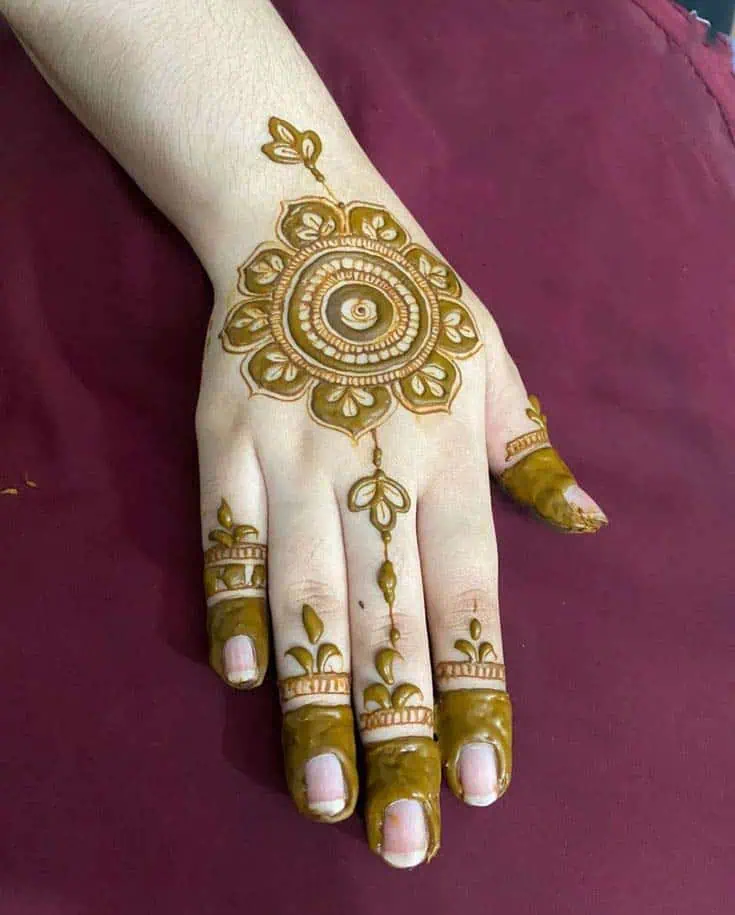 Arabic Mehndi Design for Hand