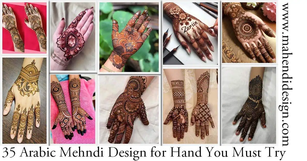 Arabic Mehndi Design for Hand