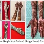 Latest Bangle Style Mehndi Design