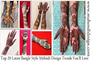 Latest Bangle Style Mehndi Design