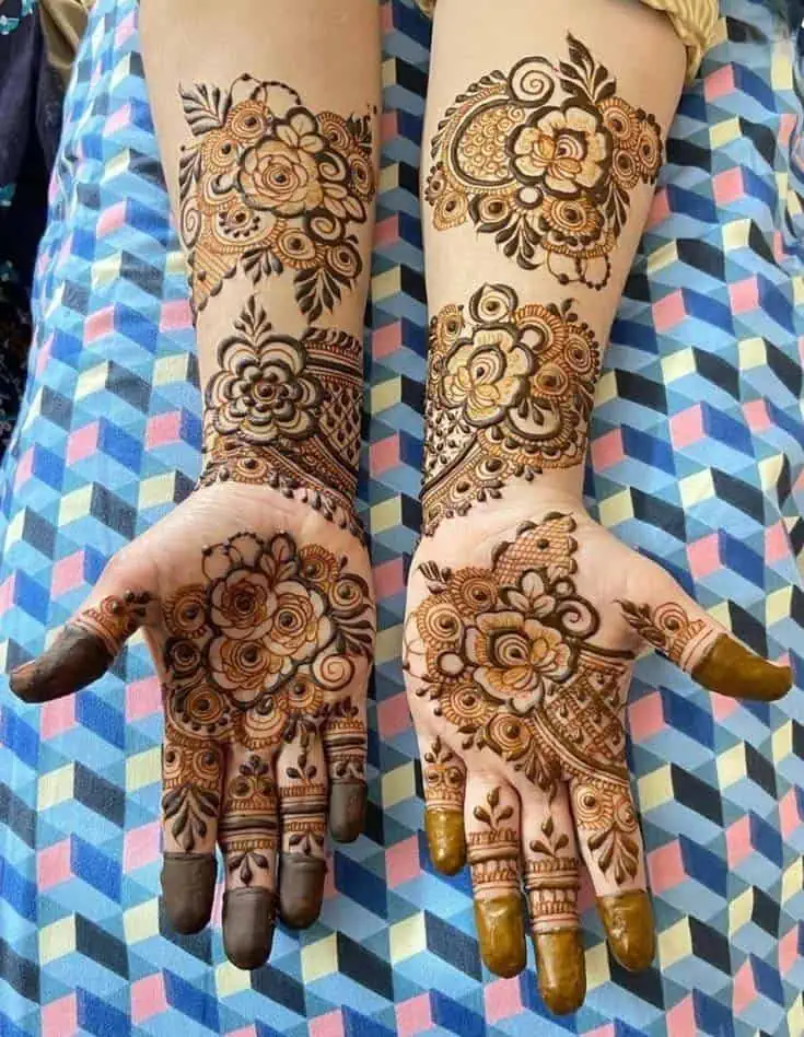 Latest Bangle Style Mehndi Design