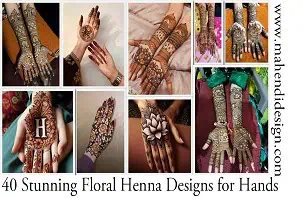 Floral Henna Designs for Hands