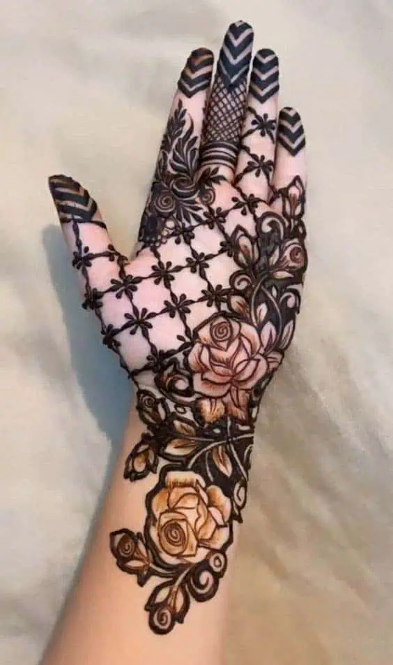 Floral Henna Designs for Hands