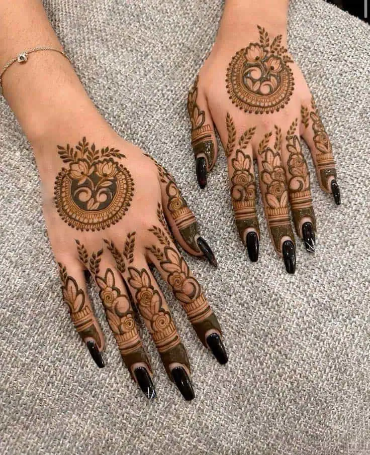 Floral Henna Designs for Hands