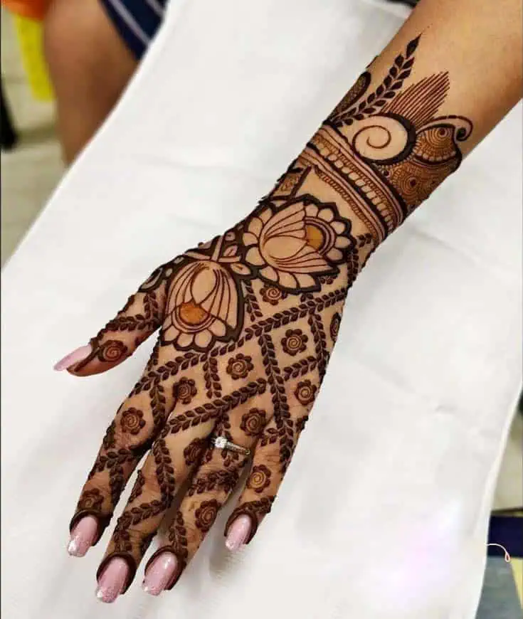 Floral Henna Designs for Hands