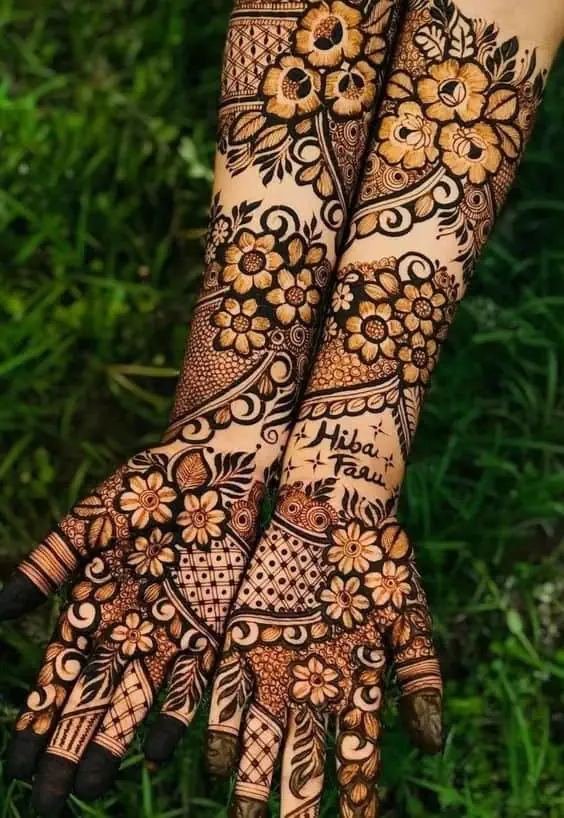 Floral Henna Designs for Hands