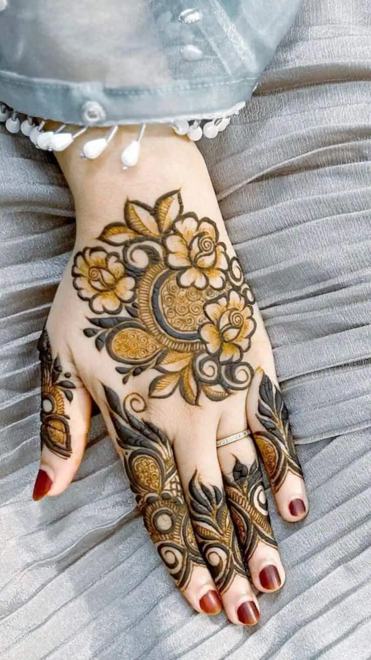 Floral Henna Designs for Hands