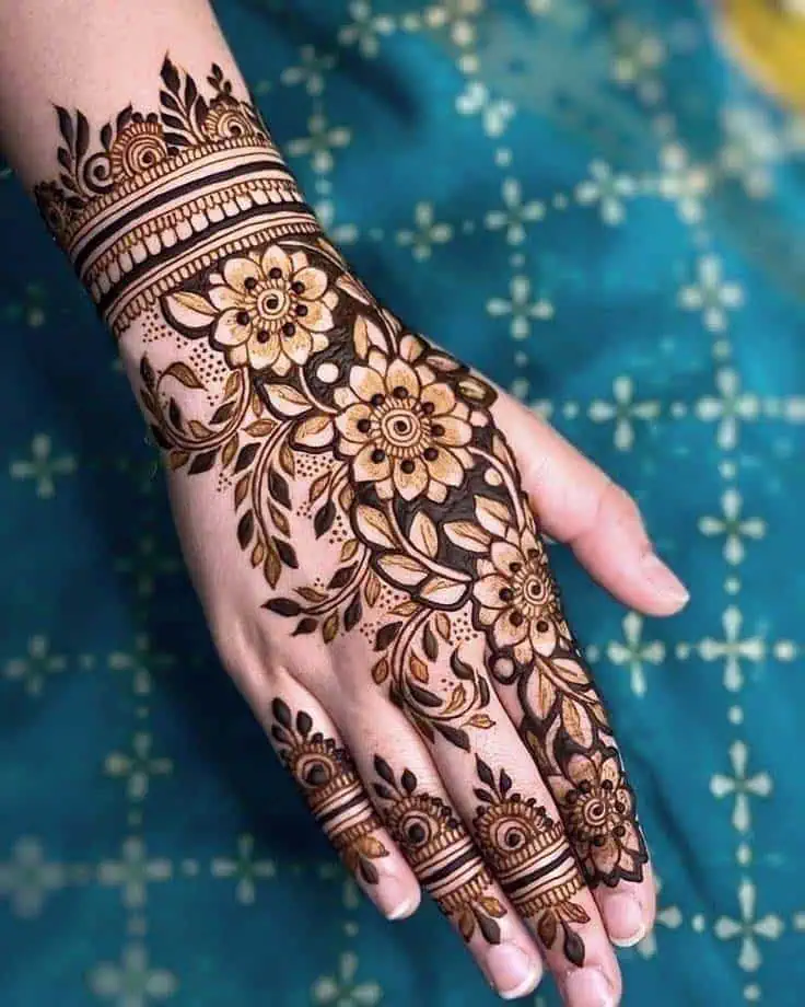 Floral Henna Designs for Hands