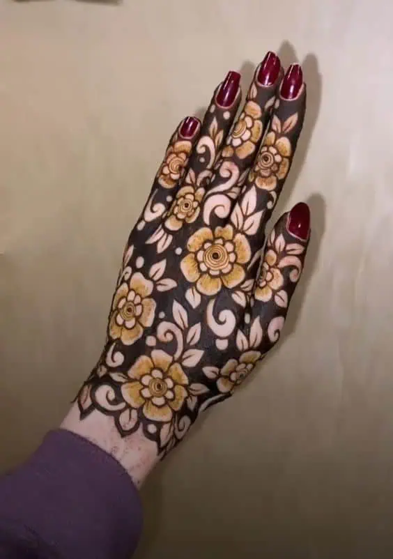 Floral Henna Designs for Hands