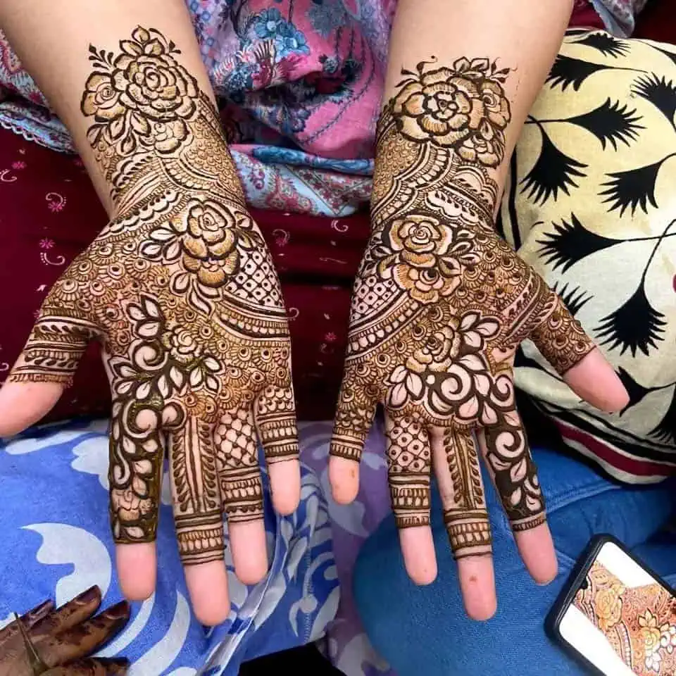 Floral Henna Designs for Hands